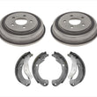 Fits For 05-07 Chevrolet Malibu Rear Brake Drums and Organic Brake Shoes 3pc