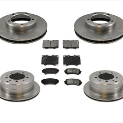 Pastillas de freno de rotores delanteros y traseros para Lexus LX470 para Toyota Landcruiser 98-07