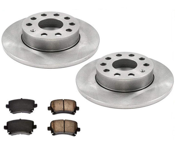 For 2006-2009 Volkswagen Rabbit New Rear Brake Rotors & Pads 260MM