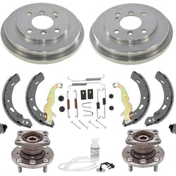 Rear Drums Brake Shoes Hub Bearings for 11-19 Ford Fiesta Rear Drum Brakes 9pc