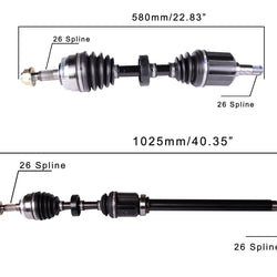 CV Axle Shafts for Front Wheel Drive Automatic Transmission 2.4L 93-97 Volvo 850