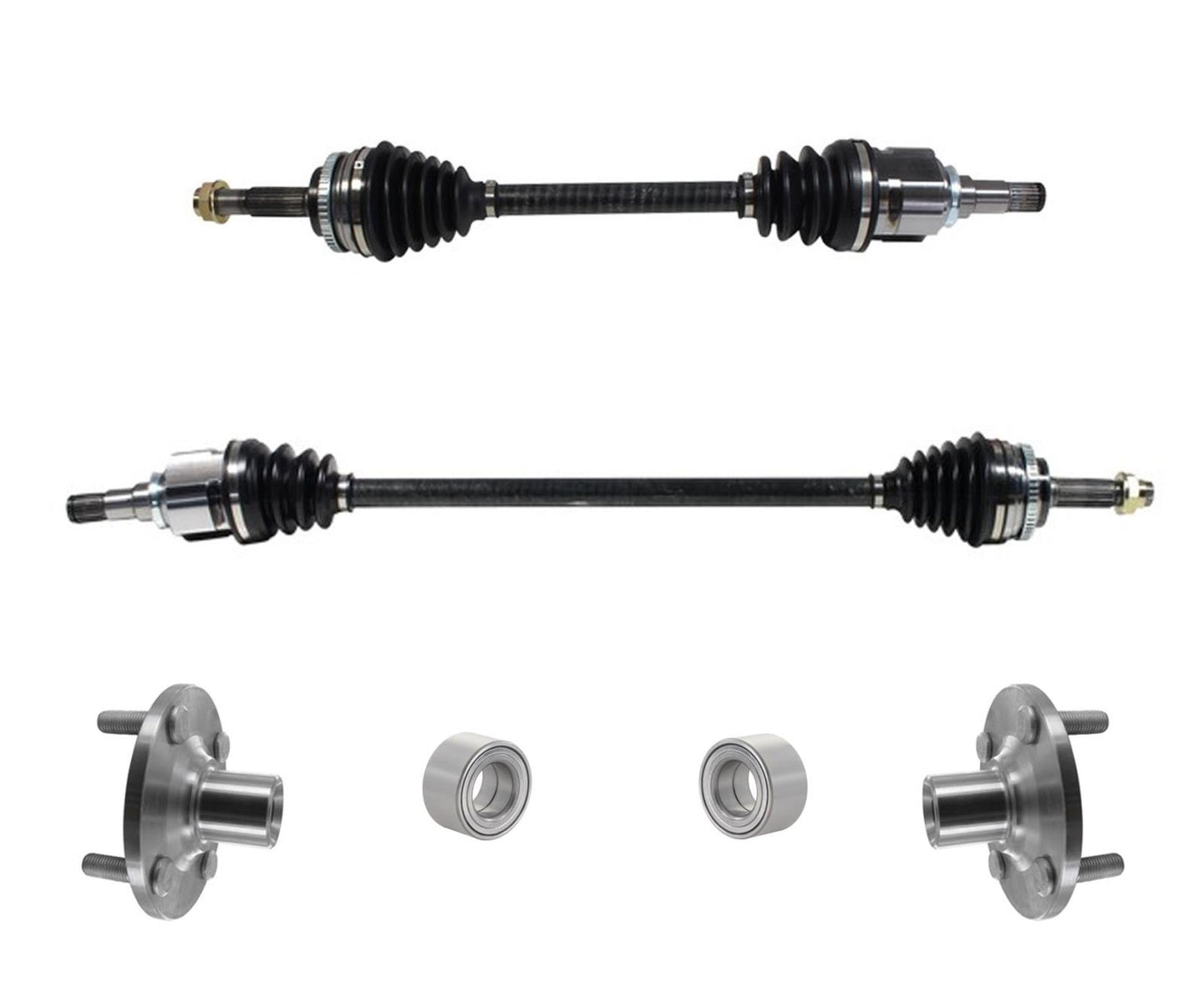 Fits For 04-06 Scion XA XB Hub Bearings CV Drive Axles Front Left and Right 4Pc