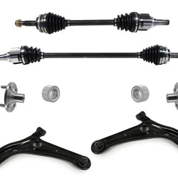 Se adapta a rodamientos de buje Scion XA XB 04-06, ejes de transmisión CV, delantero izquierdo y derecho, 6 piezas