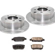 Rear Disc Brake Rotors and Ceramic Brake Pads for Dodge Avenger 2008-2010