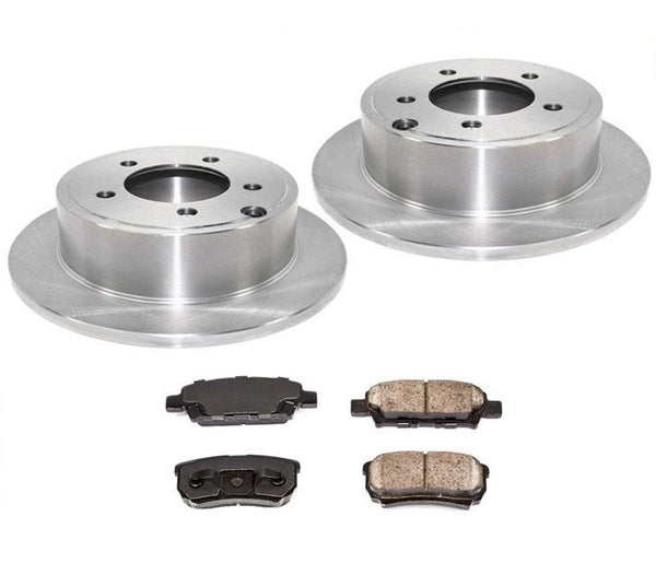 Rear Disc Brake Rotors and Ceramic Brake Pads for Dodge Avenger 2008-2010