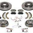 For 07-08 Cobalt 5 Lug Rotors Cars With Rear Drums Front Rotors Ceram Pads 12pc