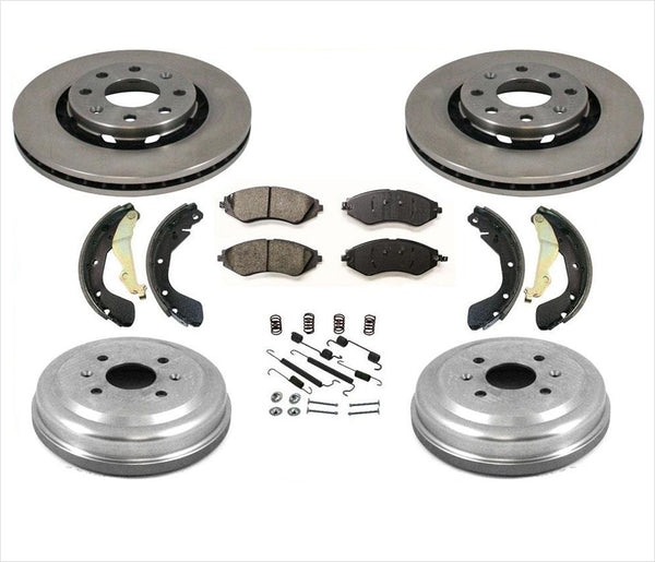 Rotors Brakes Drums Shoes Spring Kit for Chevrolet Aveo Fits Pontiac G3 07-11