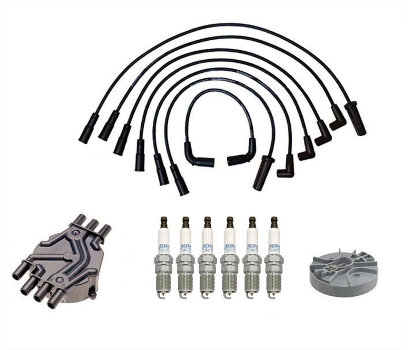Ignition Wires Cap & Rotor 6 Spark Plugs G2500 Savana Van 99-2005