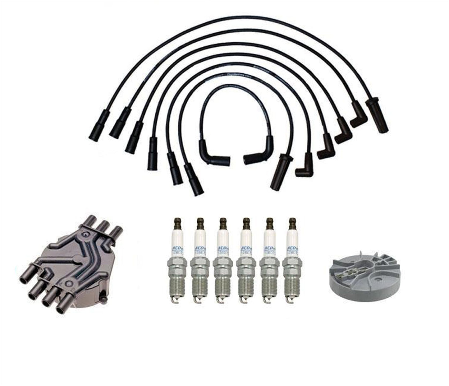 Ignition Wires Distributor Cap Rotor Spark Plugs For GMC Safari Van 1998-05 4.3L