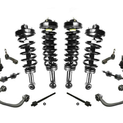 Para Ford Expediton 07-13 con suspensión pasiva F & R Strut Coil Springs 14 piezas