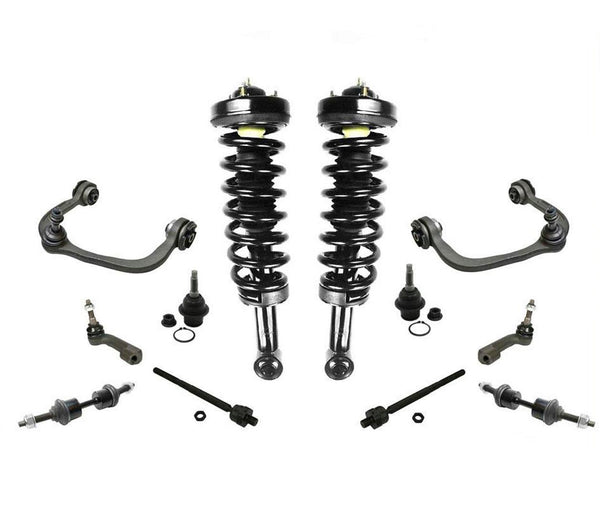 Para Expedition 07-13 con suspensión pasiva solo puntales de resorte helicoidales delanteros, 12 piezas