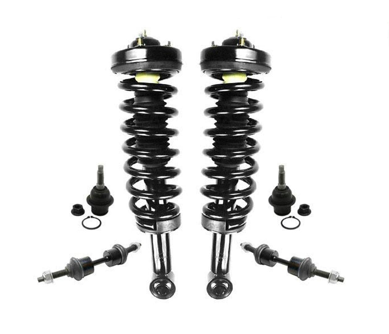 07-13 Expedition Front Coil Spring Struts With Passive Suspension Only 6pc