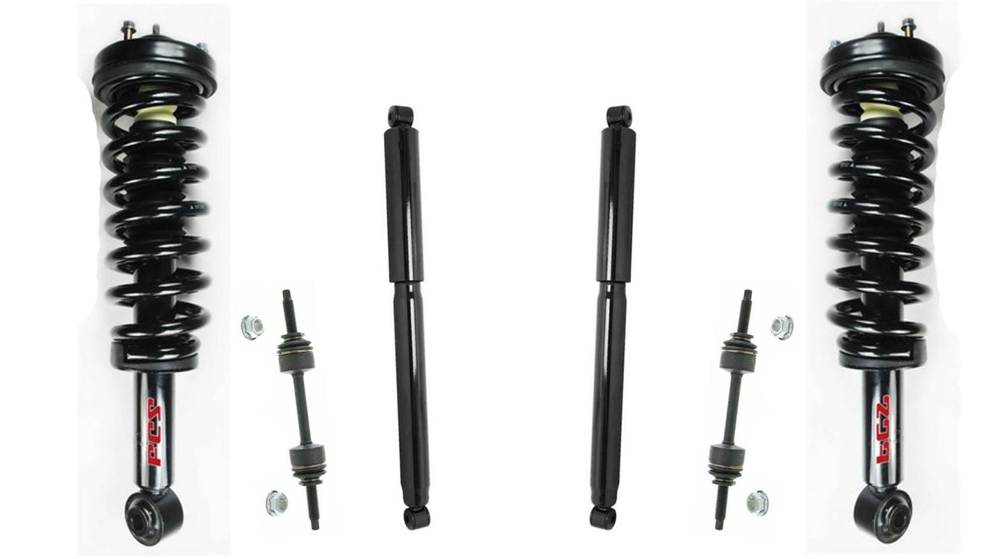 Ft Coil Spring Struts Rear Shocks Fits 2009 2010 2013 Ford F150 4 Wheel Drive