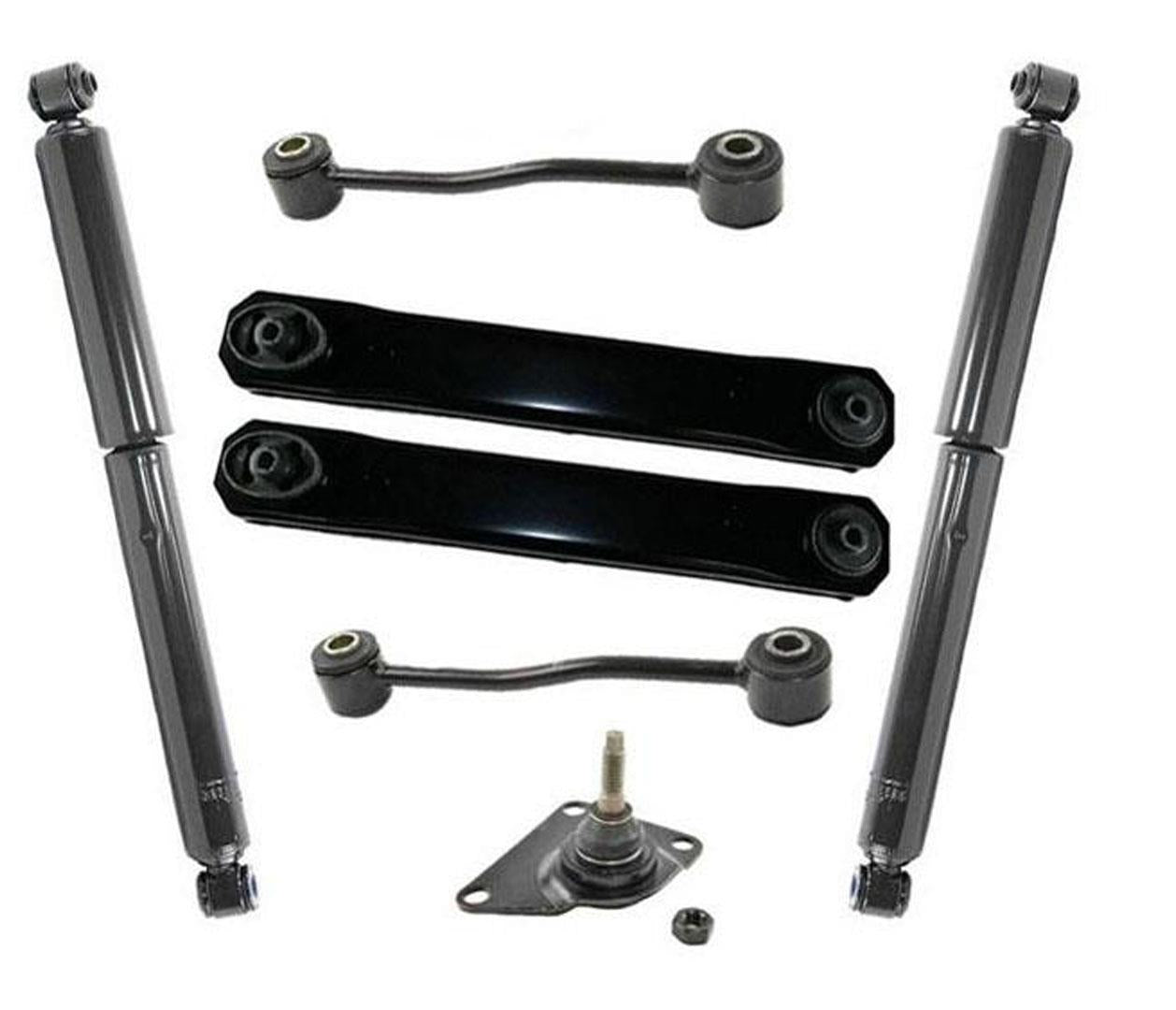 Rear Suspension Kit Lower Trailing Control Arm Shocks 99-04 Grand Cherokee 7pc