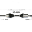 Para Honda Passport 2001-2002 izquierda o derecha (1) eje de transmisión CV completo delantero