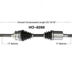 Para Honda Passport 2001-2002 izquierda o derecha (1) eje de transmisión CV completo delantero
