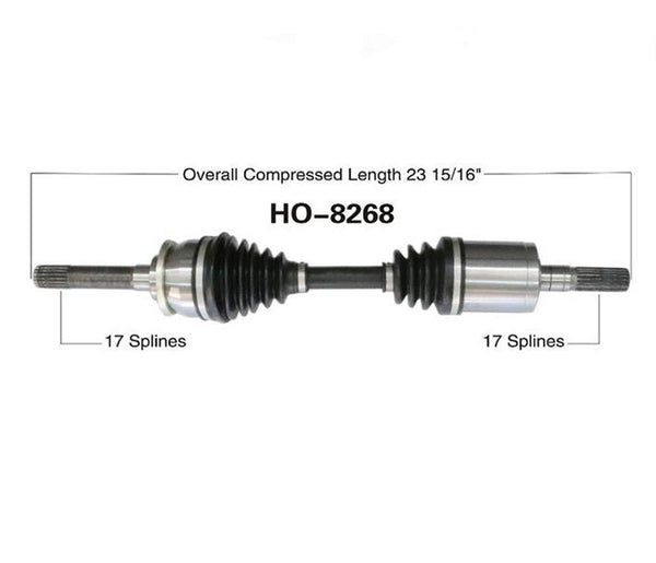 Para Honda Passport 2001-2002 izquierda o derecha (1) eje de transmisión CV completo delantero