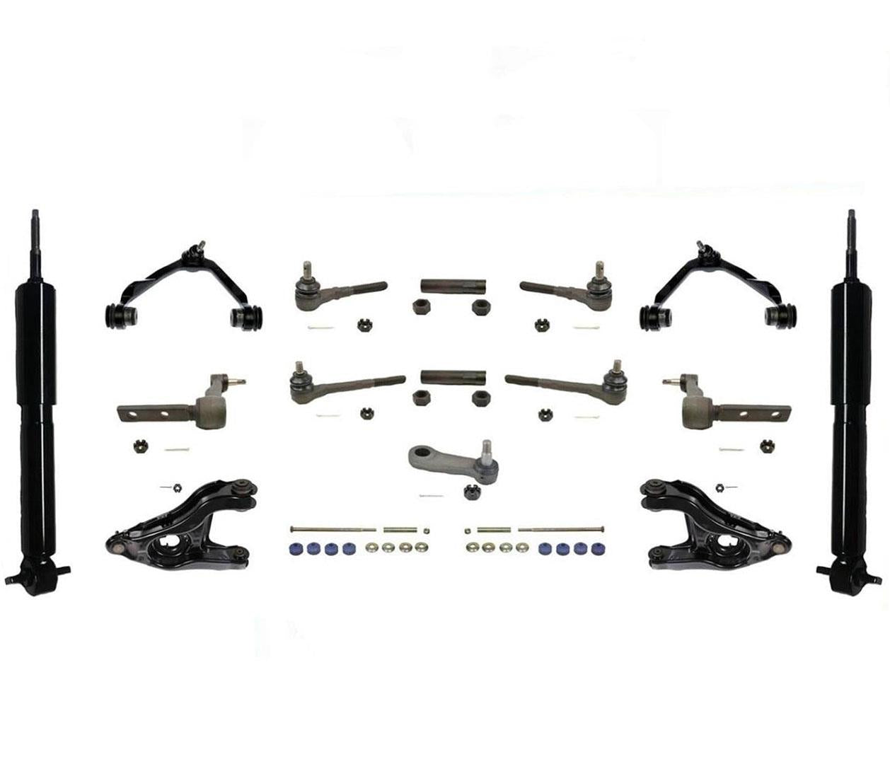 F150 2 ruedas motrices 97-03 brazos de control, varillas de amarre, rótulas, amortiguadores, KIT de 17 piezas