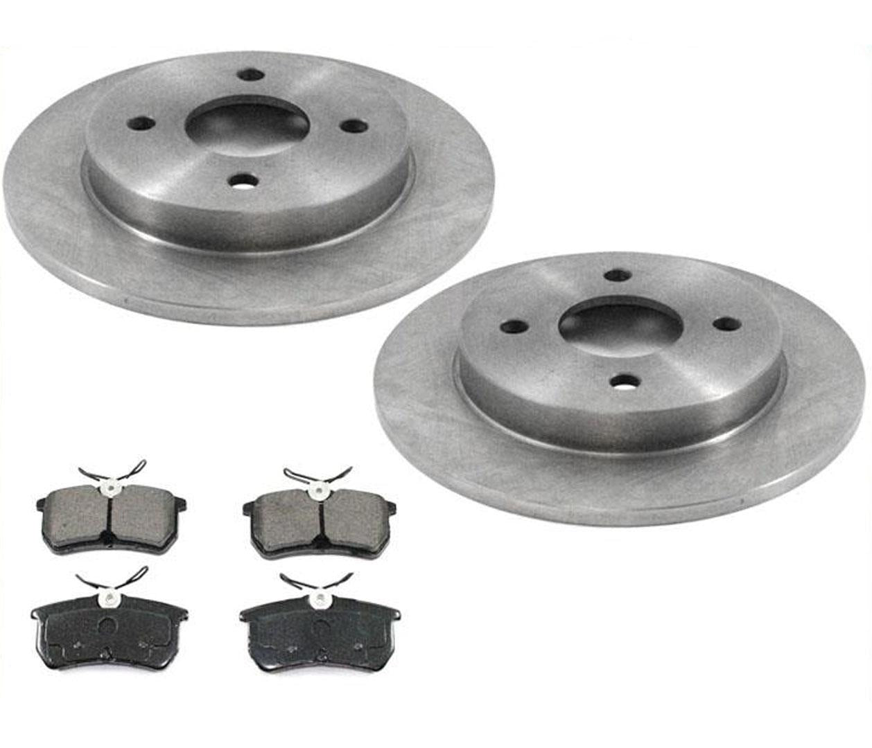 Rear Disc Rotors With Ceramic Pads for 14-19 Fiesta ST With Rear Disc Brakes