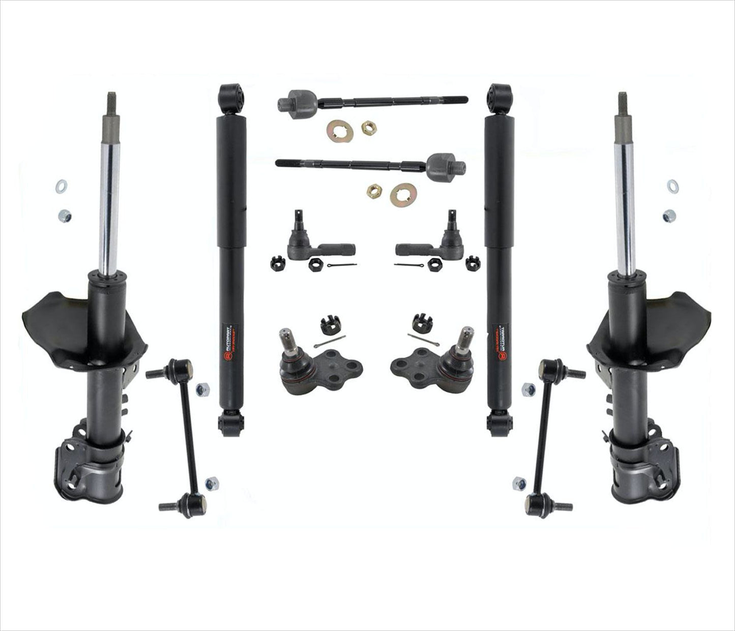 Se adapta a piezas de chasis de amortiguadores delanteros y amortiguadores traseros Nissan Pathfinder 96-01 12P kt