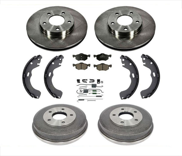 For 01-2007 Ford Escape With Rear Drum Brakes Rotor Drums Pads Shoes Spring 7pc