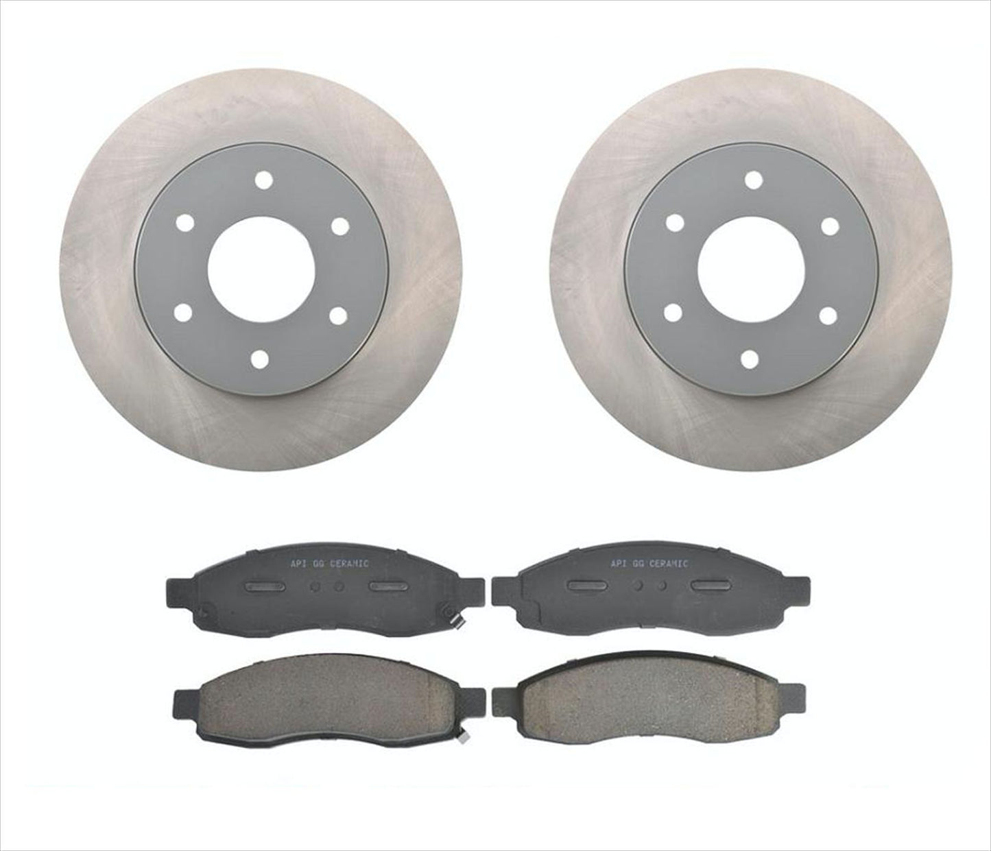 Front Brake Rotors & Ceramic Brake Pads For 2004 Nissan Titan