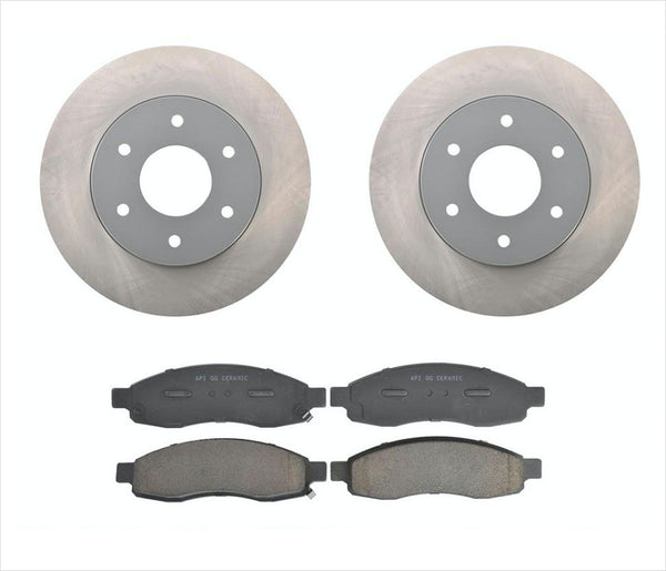 Front Brake Rotors & Ceramic Brake Pads for 2004 Nissan Titan