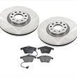 For 06-08 Audi A4 A4 Quattro Only With 321MM (2) Front Brake Rotors Ceramic Pads