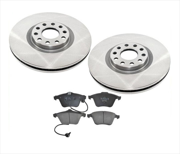 For 06-08 Audi A4 A4 Quattro Only With 321MM (2) Front Brake Rotors Ceramic Pads
