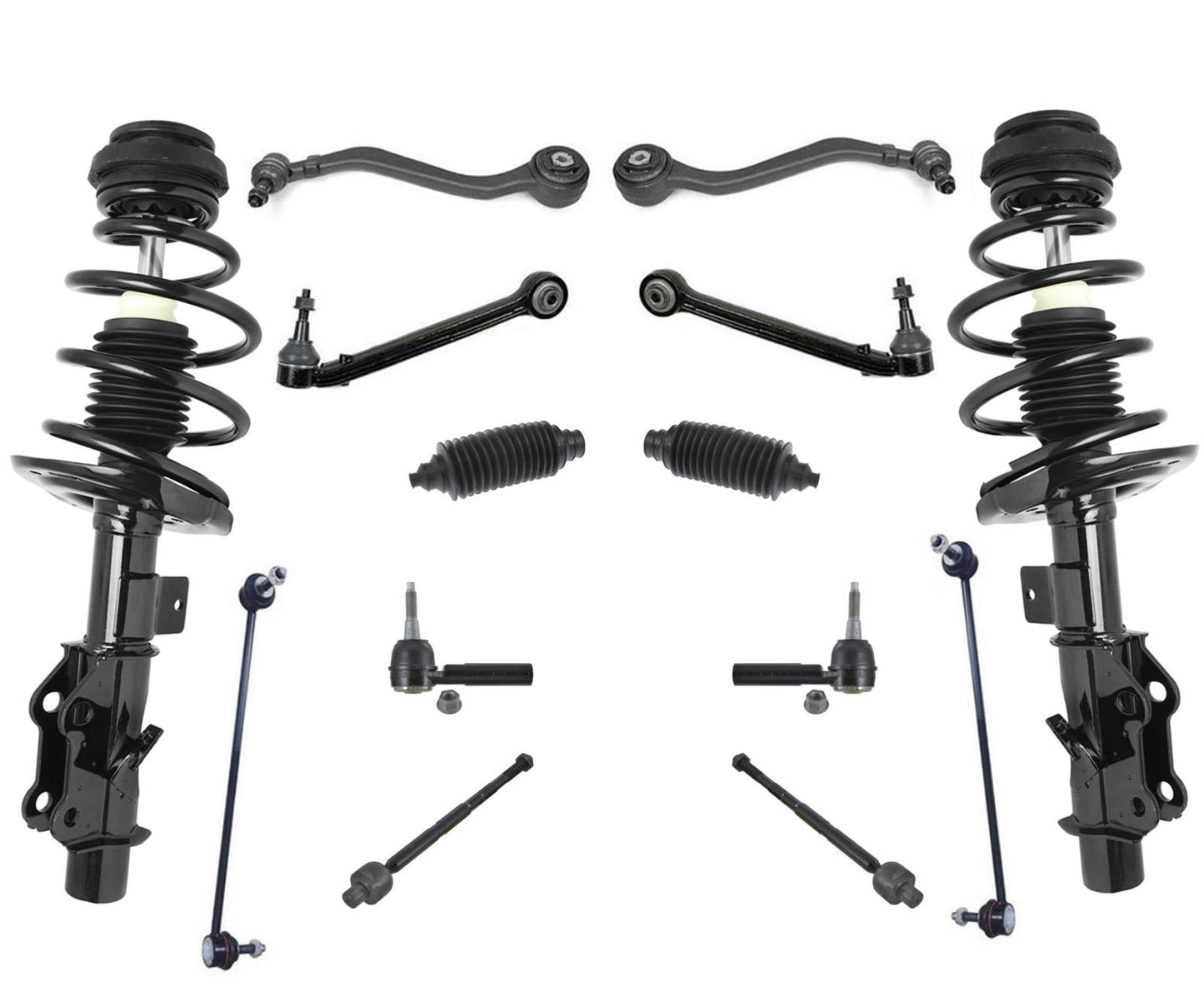 Front Struts Control Arms Tie Rods Links Fits 2010-2015 Chevrolet Camaro 3.6L