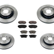Se adapta al rotor de freno de disco delantero Jeep Liberty 03-07 y pastillas de freno de rotores de disco de freno Rr