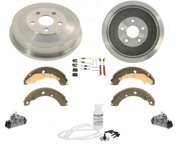 Brake Drums Shoes & Springs Cylinders for Subaru Forester 4 Wheel ABS 98-08 7Pc