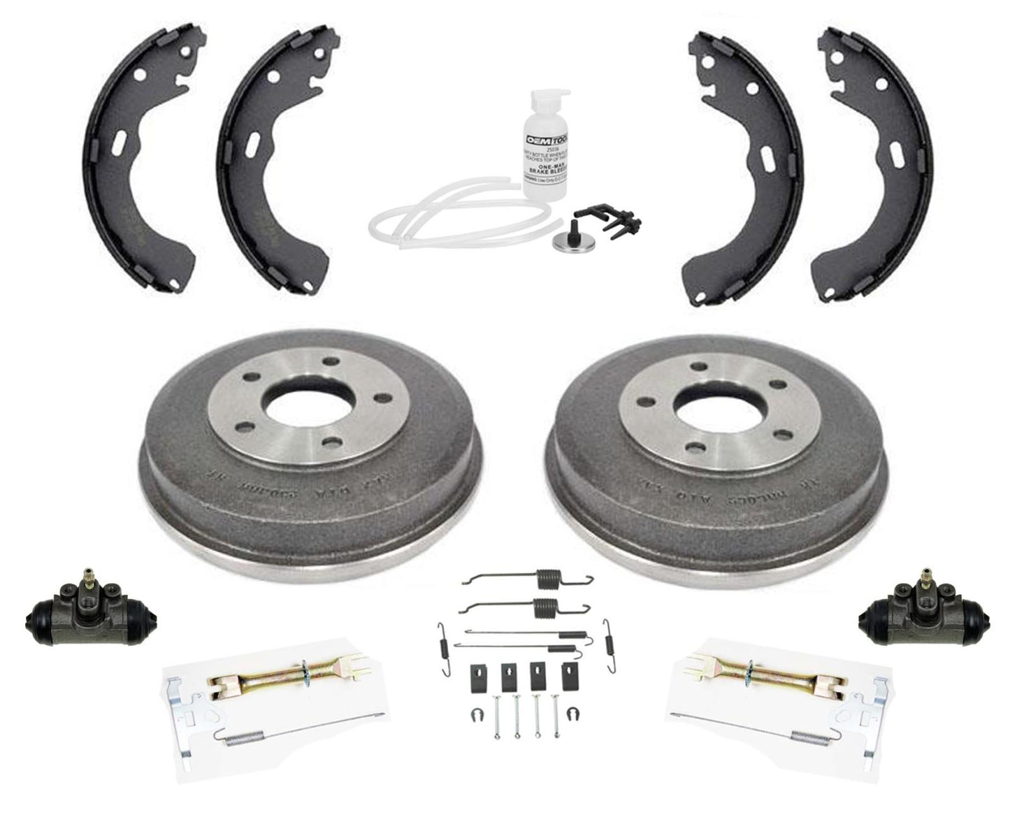 Para Ford Escape 2001-2007 con frenos de tambor traseros, zapatos, resortes, rueda C, 9 piezas