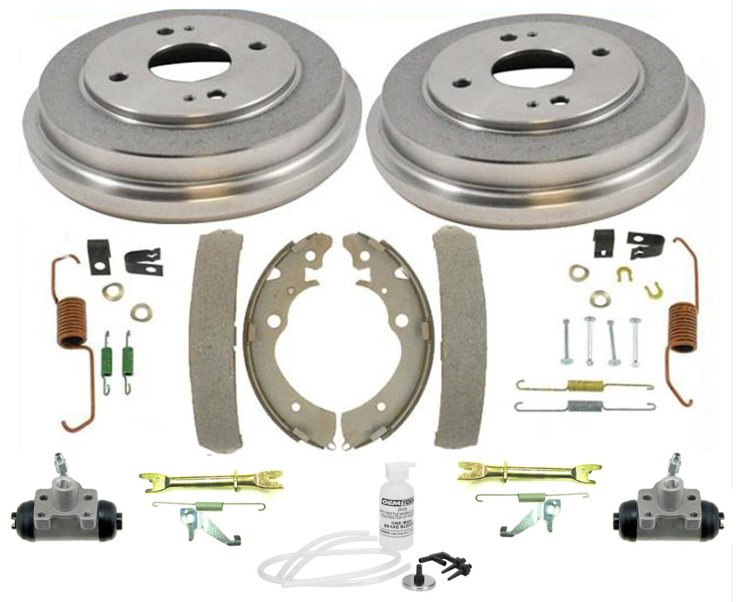 Drums Shoes Springs Wheel Cylinders for Honda 90-02 Accord With Rear Drums 9pc