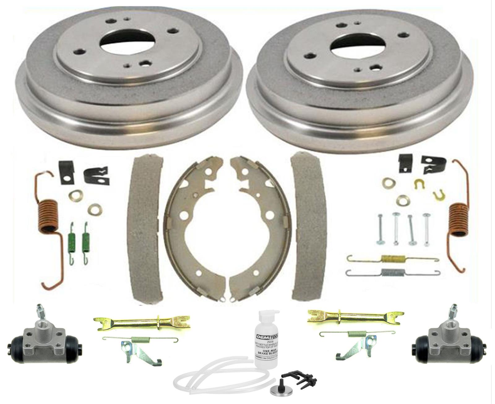 Drums Shoes Springs Wheel Cylinders for Honda 90-02 Accord With Rear Drums 9pc