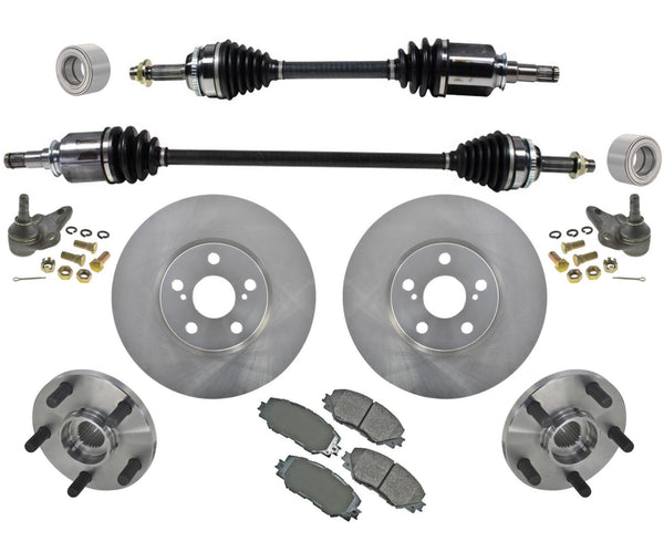 Para 09-13 Toyota Corolla 1.8L nuevo eje CV ejes de transmisión cubo rodamiento bola Jnt 9 piezas