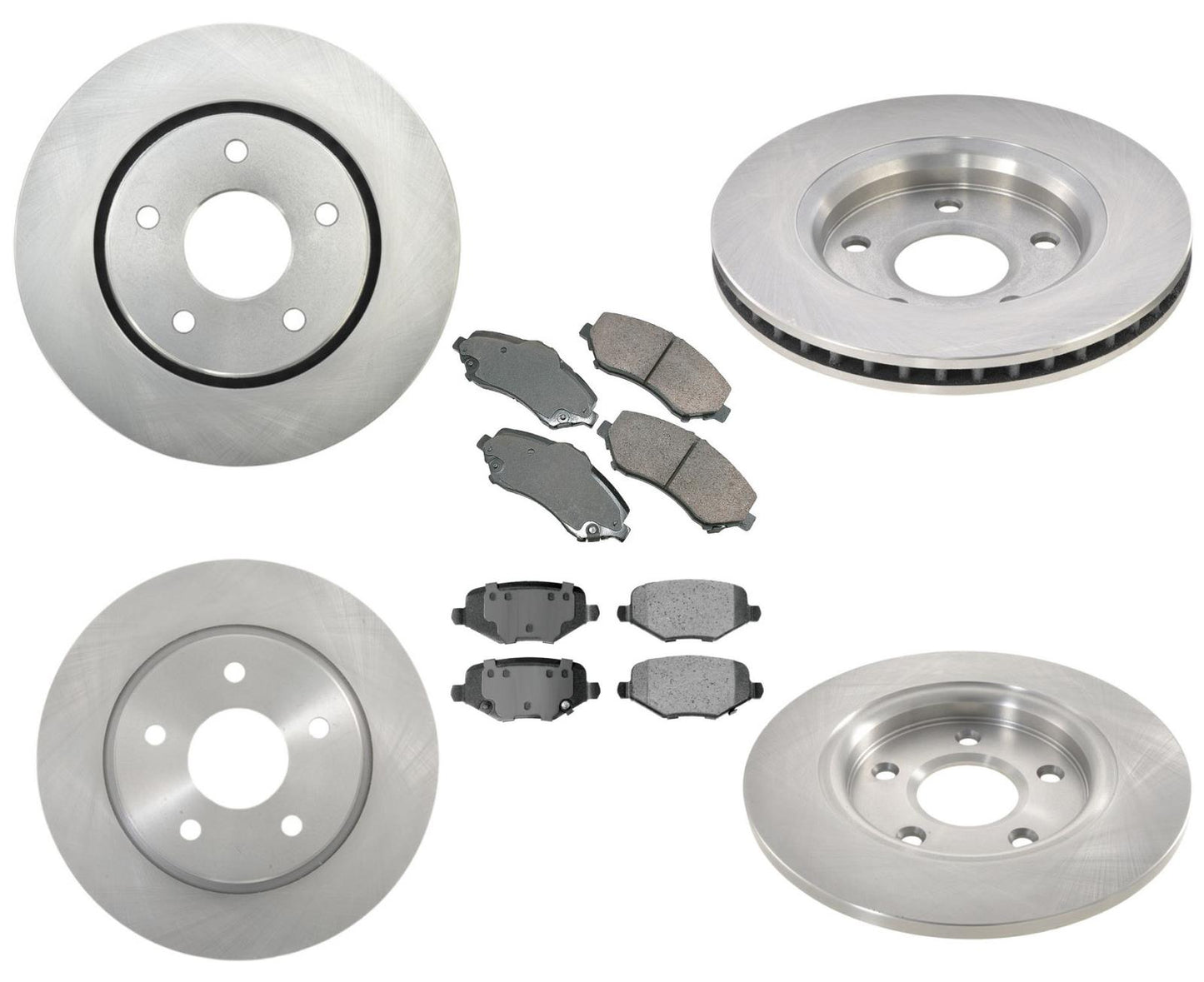 Pastillas de rotores de freno para pinza de pistón único de 302 mm Chrysler Town &amp; Country 14-16