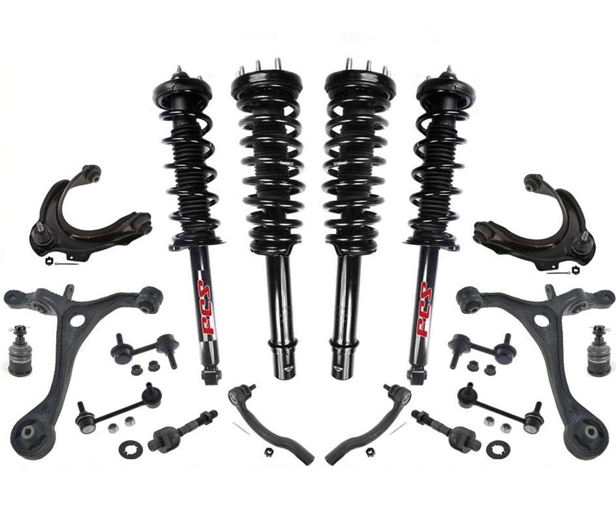 Complete Strut & Coil Spring Assem Control Arm Tie Rods For Acura TSX 18Pc 04-08