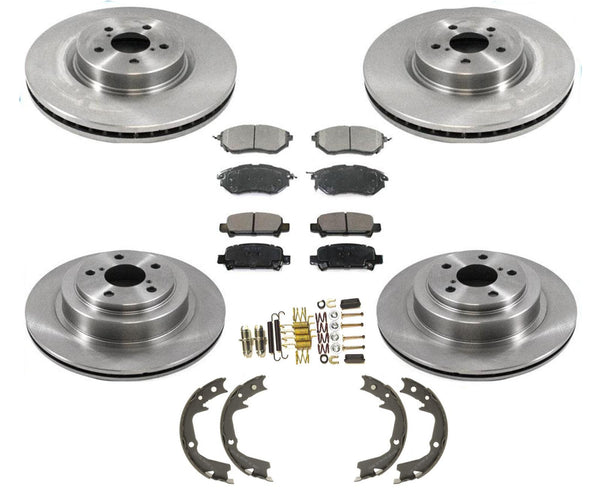 Front & Rear Brake Rotors & Ceramic Pads fits for Subaru Legacy V6 3.0 08-09 8pc