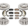 Front & Rear Disc Brake Rotors Ceramic Pads For Kia Soul 1.6L 2010-2011