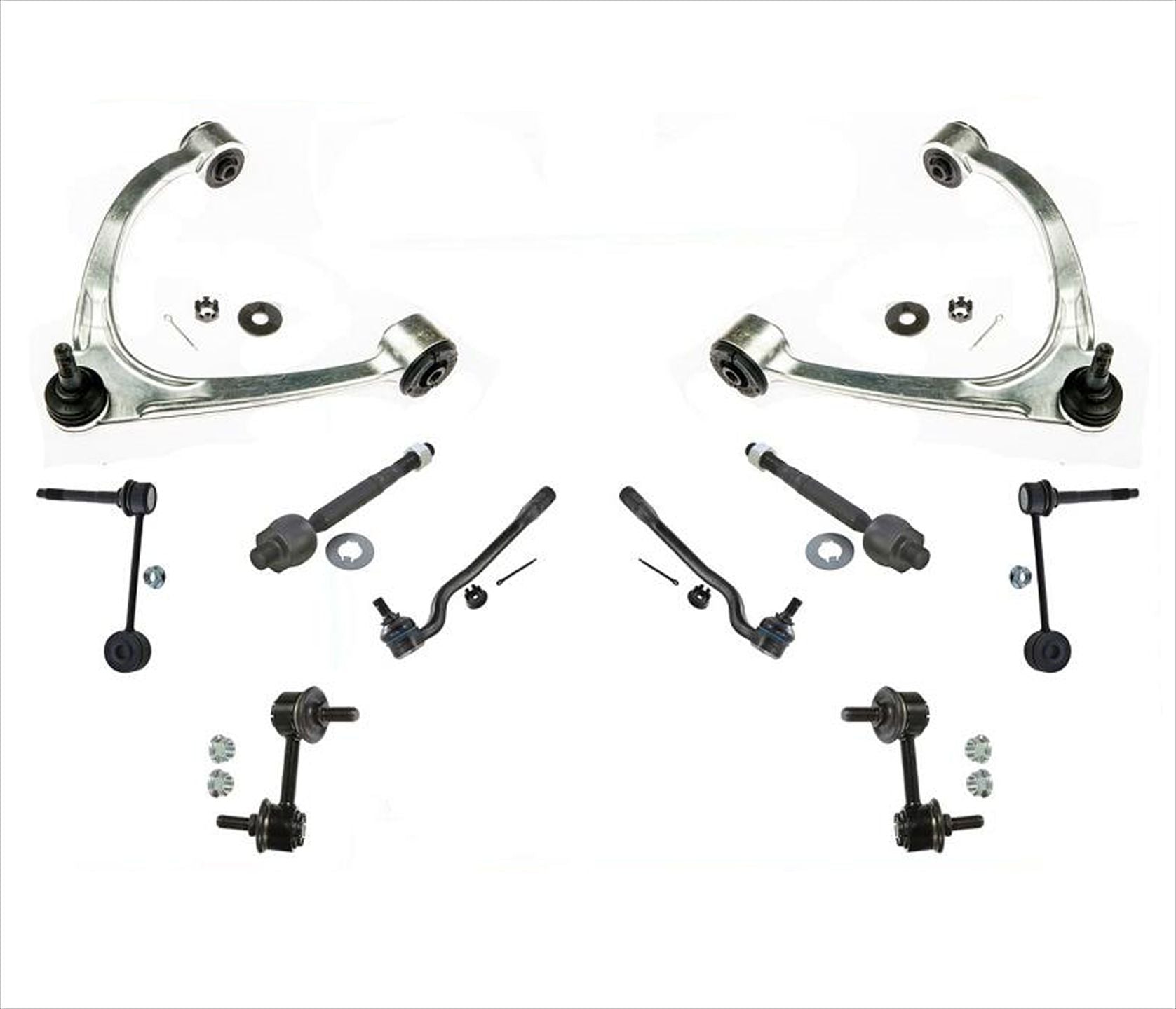 10 Pcs Kit Upper Arms Tie Rods Links for Lexus LS430 17" Rim Sport Package 01-06