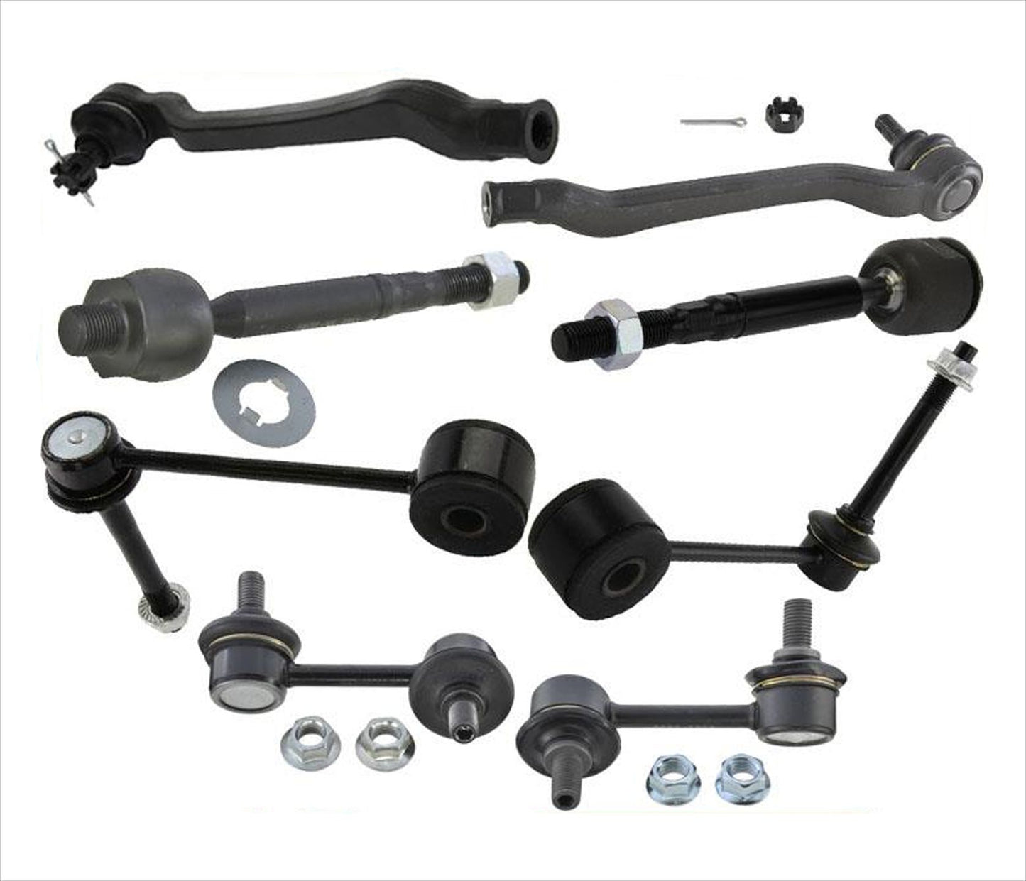 Kit de 8 Uds de varillas de amarre interiores y exteriores, eslabones delanteros y traseros para Lexus LS430 2001-2006