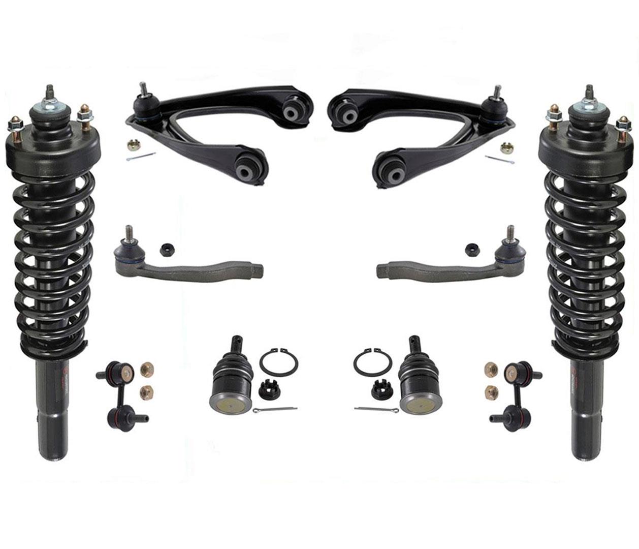 Front Struts Upper Control Arms Ball Joints Tie Rods Links For Honda CR-V 97-01