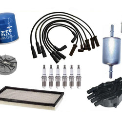 Juego de bujías de platino + cables de encendido, rotor de tapa de aceite de aire para camioneta Express 99-02, 4,3 L