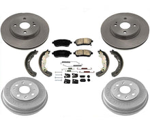 Nuevo Pastillas de rotores de disco, tambores de freno Rr, zapatos y resortes de zapatos, 7 piezas para Mazda 2 11-15