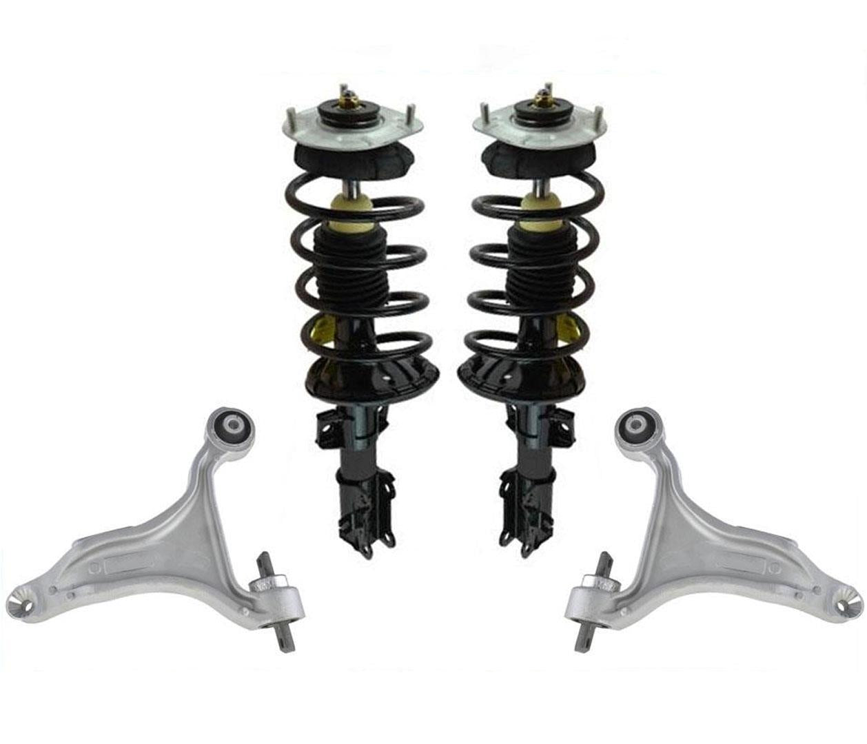 Control Arms Bushings Complete Coil Spring Struts For 03-07 XC70 AWD Wagon 4pc