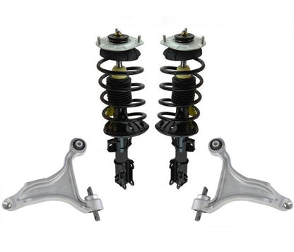 Control Arms Bushings Complete Coil Spring Struts For 03-07 XC70 AWD Wagon 4pc
