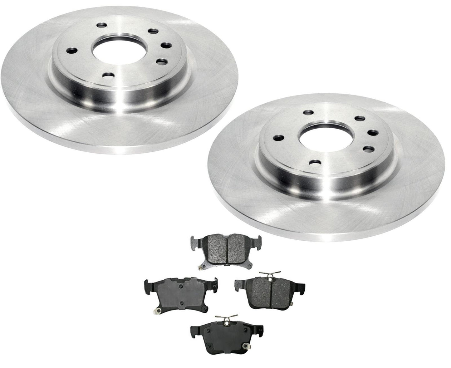 Rotores de freno de disco trasero y pastillas de cerámica para Chrysler Pacifica 17-20, 3 piezas