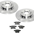 Rear Disc Brake Brake Rotors & Ceramic Pads For 17-20 Chrysler Pacifica 3pc