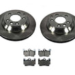 Freno de disco recubierto para rotores de freno de disco trasero Audi Q7 07-15 con pastillas de cerámica